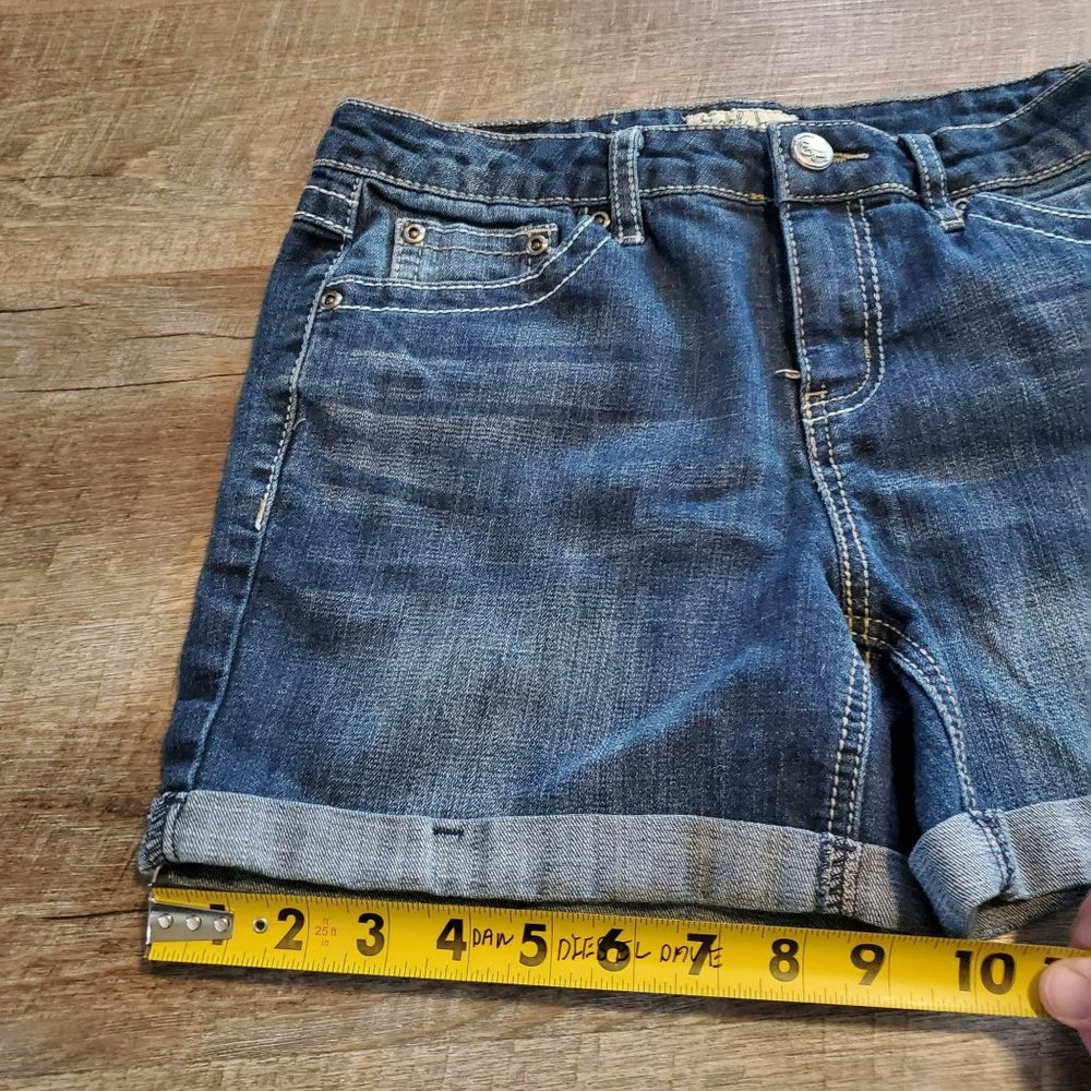 Earl Jeans Shorts Denim Juniors Sz 6 Dark Wash - Picture 5 of 7